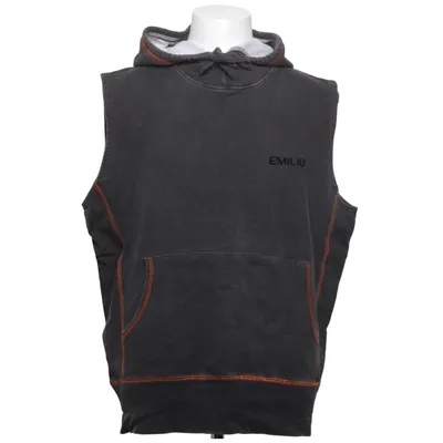 Short sleeve hoodie (Gray, Orange) from Emilio Cotton