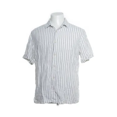 Korte mouwen shirt (Wit, Blauw) van Zara Linnen, Viscose