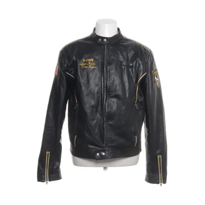 Lederjacke (Schwarz) von X-Cape Polyester, Leder