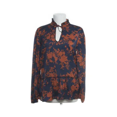 Strikblouse (Blauw, Bruin) van Cotton Club