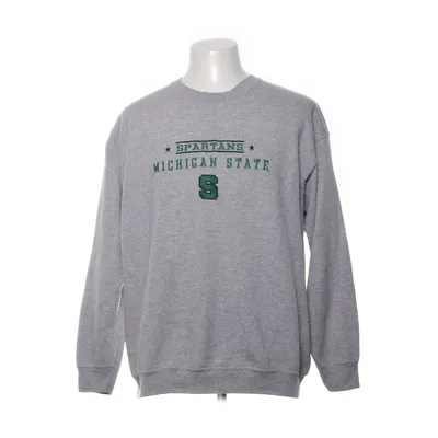 Collegetröja (Grå, Grön) från Fruit of the Loom