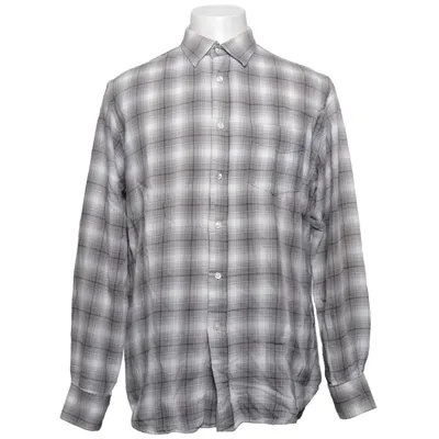 Flannel skjorte (Grå, Hvid) fra Filip Shirts Bomuld