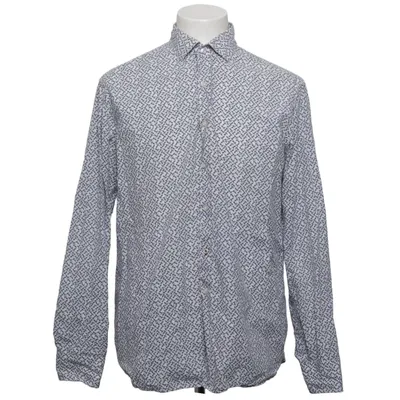 Chemise (Blanc, Bleu) de Mango Man Coton