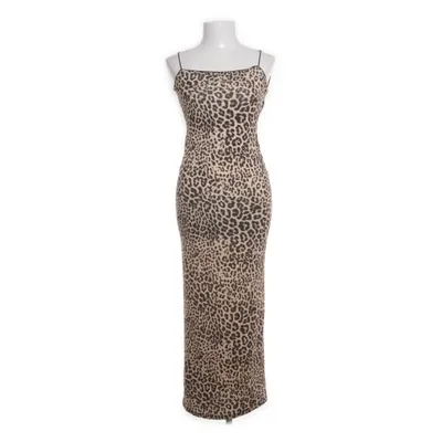 Maxikleid (Beige, Schwarz) von Bershka Elasthan, Polyester, Polyurethan