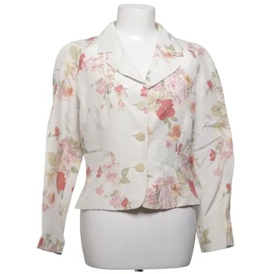 Blazer (White, Multicolored) from Plural Linen, Viscose