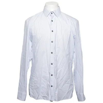 Chemise (Blanc, Bleu) de Olymp Coton