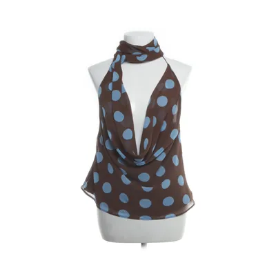 Halter neck top (Brown, Blue) from Zara Polyester