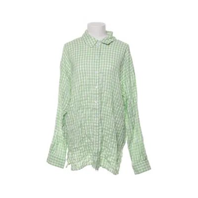 Skjorta (Grön, Vit) från Topshop Bomull, Polyester