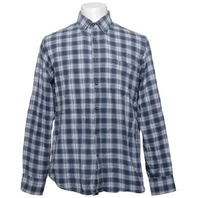 Flannel skjorte (Blå, Hvid) fra Berga Bomuld