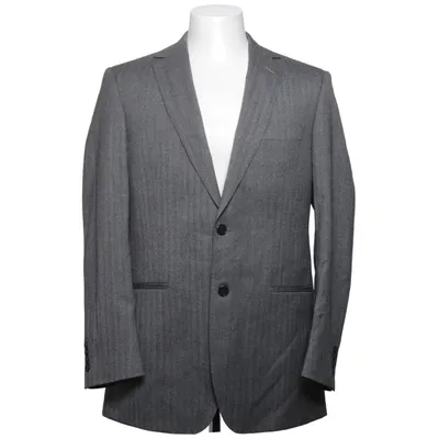 Kavaj (Grå) från Dressmann Premium Collection Polyester, Viskos, Ull
