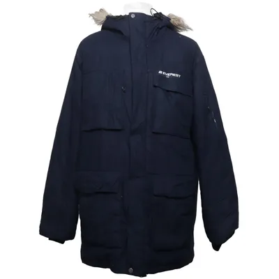 Parka (Blue) from Everest Down, Feather, Polyamide, Polyester