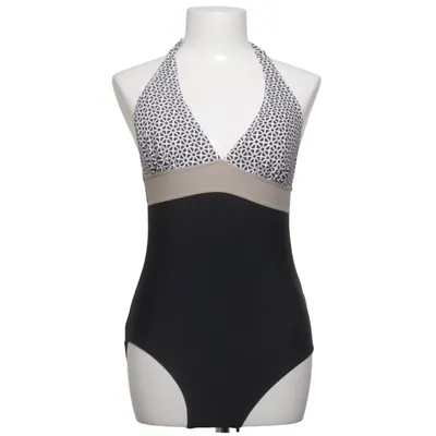 Badedragt (Sort, Beige, Hvid) fra Cecilia Classics Elastan, Polyamid, Polyester
