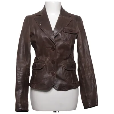 Läderkavaj (Brun) från Blend Skinn, Polyester