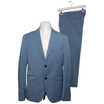 Jakkesæt (Blå) fra Lindbergh White Elastan, Polyester, Viscose
