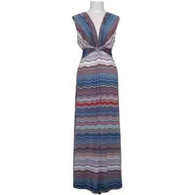 Maxi jurk (Blauw, Oranje, Wit, Bruin) van Ilse Jacobsen Elastaan, Polyester