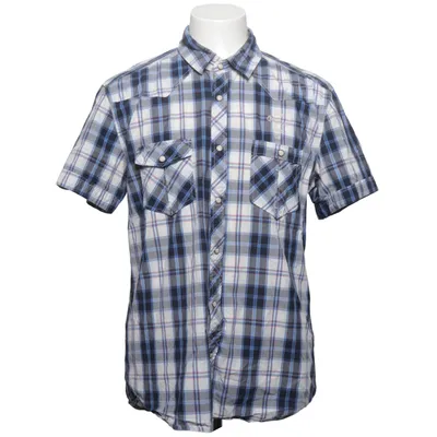 Chemise à manches courtes (Bleu, Blanc, Gris) de Jack & Jones Coton