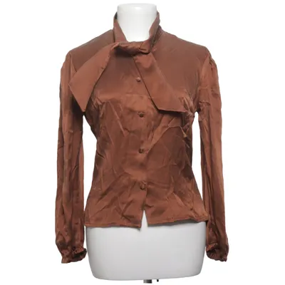 Blouse lavallière (Marron) de Camilla Norrback Soie