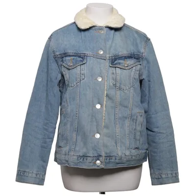Veste en jeans fourrée (MOTO) de Topshop Moto Coton, Fausse fourrure, Polyester