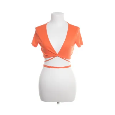 Crop top (Orange) från Shein Bomull, Polyester, Elastan