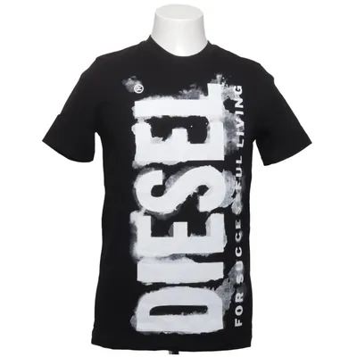 T-shirt (Black, White) from Diesel Cotton