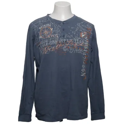 T-shirt manches longues (Bleu) de Atlas for Men Coton