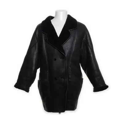 Shearling jas (Zwart)