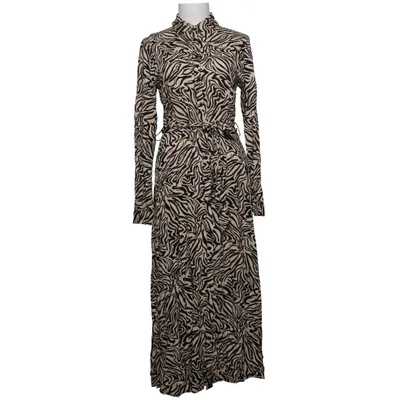 Skjortekjole (Beige, Sort) fra Stradivarius Viscose