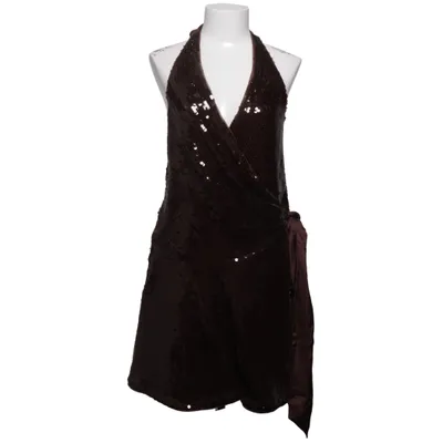 Cocktailklänning (Brun, Silverfärgad) från Abercrombie & Fitch Elastan, Polyester