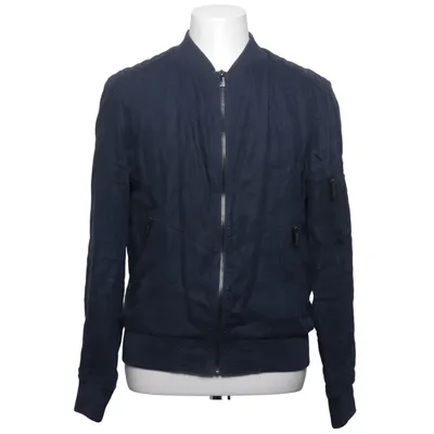 Bomberjacke (Blau) von Zara Man Baumwolle, Leinen