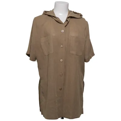 Short sleeve hoodie (Beige) from Schmeinck Polyester, Viscose