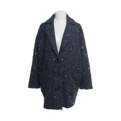 Coat (Blue) from Manoush Acetate, Cotton, Polyester, Wool, Viscose