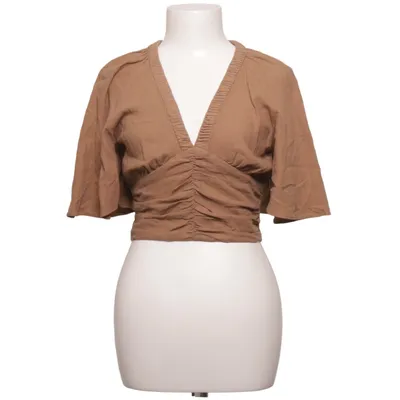 Top (Bruin) van Zara Linnen, Viscose