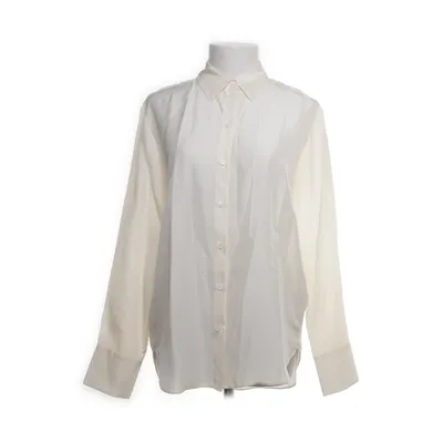 Skjorte (Beige, Off-white) fra H&M Premium Quality Silke