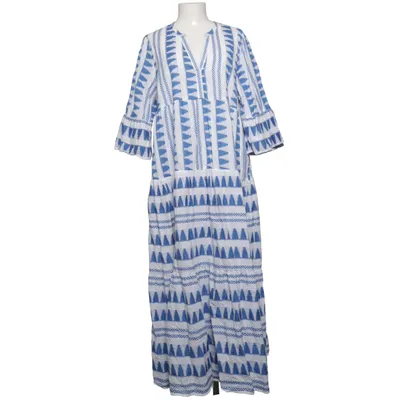 Långklänning (Blå, Vit) från Indiska Bomull