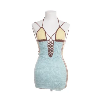 Halterneck dress (Blue, Beige) from Jaded London Acrylic