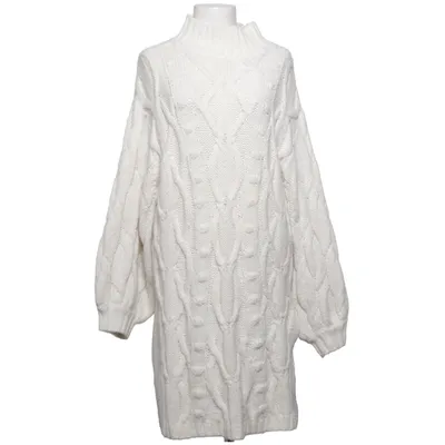 Rollkragenkleid (Weiß) von H&M Polyester, Polyamid, Wolle