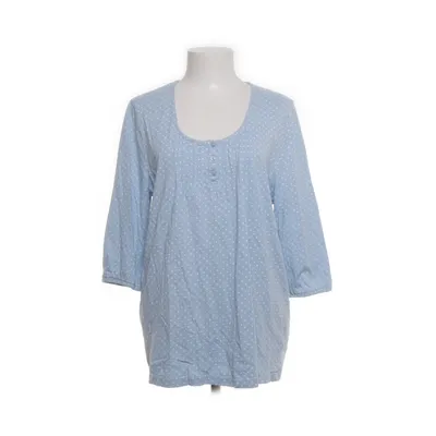 Pajama shirt (Blue, White) from Sheego Casual Cotton