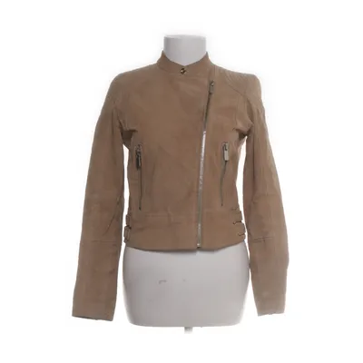 Veste en cuir (Beige) de Mango Polyester, Cuir