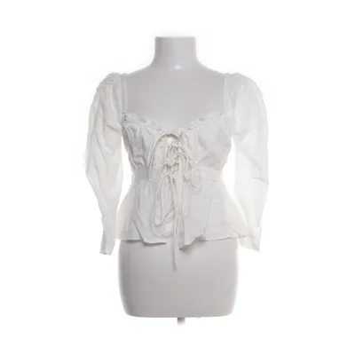 Blouse (White) from H&M Lyocell, Linen
