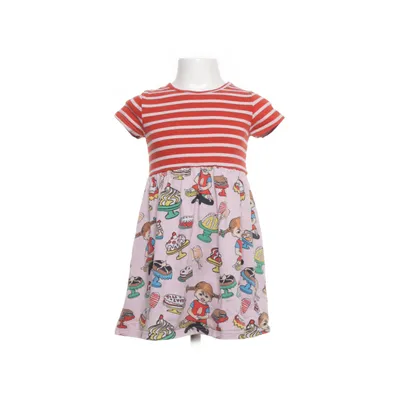 Klänning (Röd, Vit, Flerfärgad) från Pippi Långstrump Elastan, Ekologisk bomull