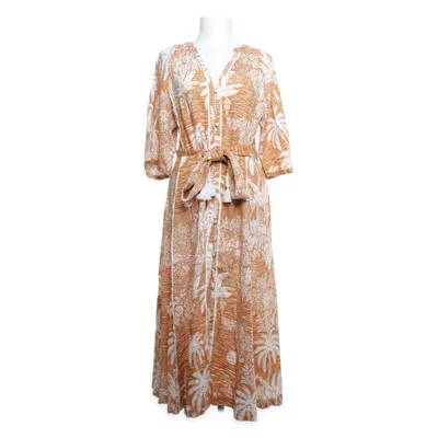 Dress (Brown, White, Multicolored) from Desmond & Dempsey x H&M Linen, Viscose