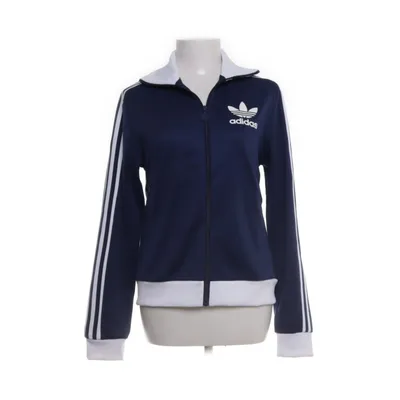 Trainingsjack (Blauw, Wit) van Adidas Katoen, Elastaan, Polyester
