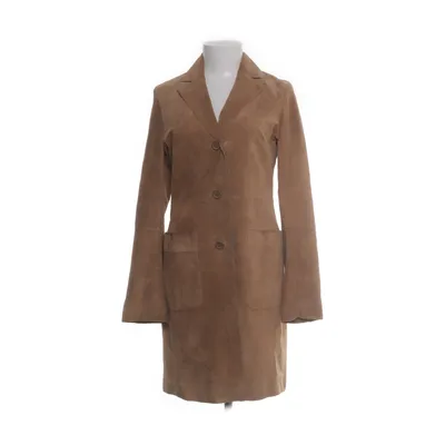 Leren jas (Beige) van H&M Acetaat, Suède
