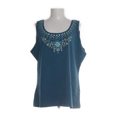 Tank Top (Blue) from Atlas for Women Cotton, Elastane
