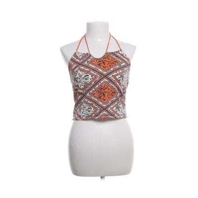Haltertop (Wit, Meerkleurig) van Divided by H&M Katoen, Elastaan