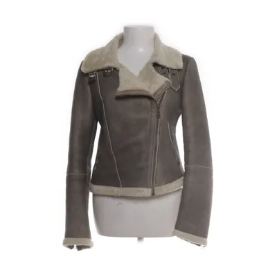 Shearling jas (Grijs, Beige) van Zara Woman
