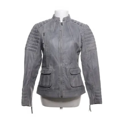 Leather jacket (Gray) from Denim Hunter Leather, Polyester