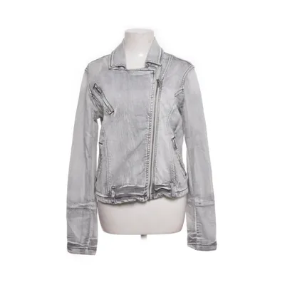 Bikerjacka (Grå) från Cubus Denim Bomull, Elastan