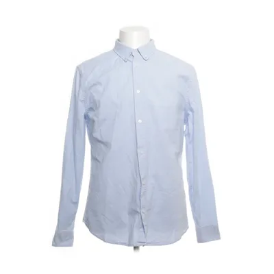 Overhemd (Blauw) van H&M Man Katoen, Elastaan