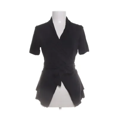 Wrap top (Black) from Ischiko Elastane, Viscose